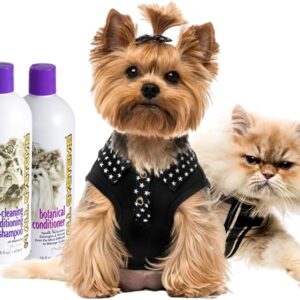 ll systems pet shampoo & conditioner set grooming duo for dogs, cats & all pets – super cleaning, moisturizing & conditioning for all coat