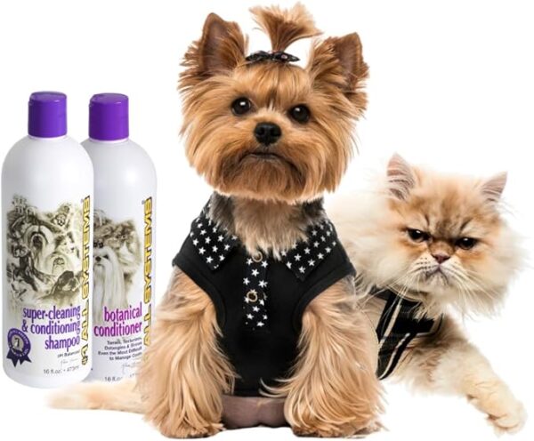 ll systems pet shampoo & conditioner set grooming duo for dogs, cats & all pets – super cleaning, moisturizing & conditioning for all coat