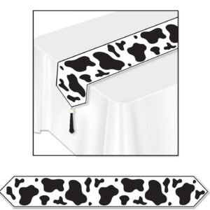 beistle party decorative printed cow print table runner
