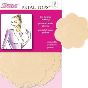 disposable petal tops for fashion modesty, petal shaped