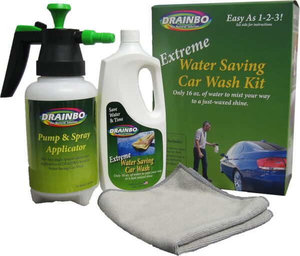 12010 kit extreme water saving car wash kit with pump and spray and microfiber cloth