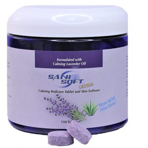 pedicure tablets for foot soaks, whiten nails, softens skin with aloe vera, all natural, vegan,