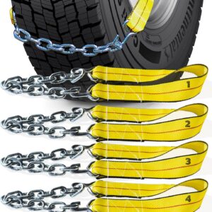 offroad snow chains alternative traction device for semis & large trucks easy setup with durable strap & chain design