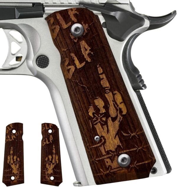 bla bla bla design 1911 wooden pistol grips