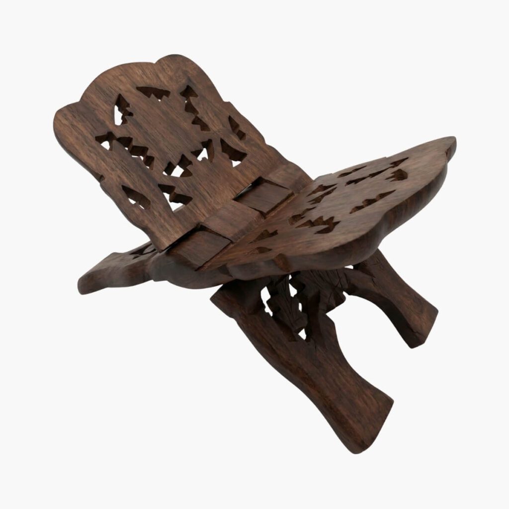 azuregreen quran holder book stand rihal rehal wooden carved eid