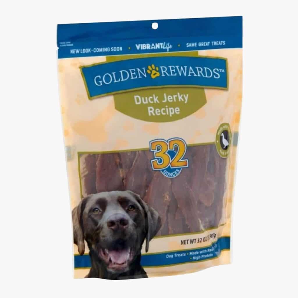 golden rewards duck jerky dog treats, 32 oz