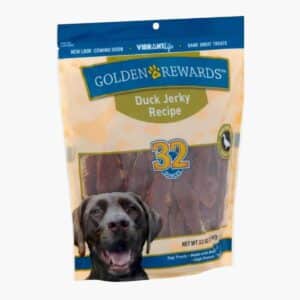 golden rewards duck jerky dog treats, 32 oz