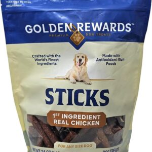 golden rewards chicken stick dog treats, 24 ounces