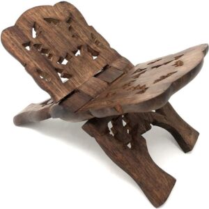 azuregreen quran holder book stand rihal rehal wooden carved eid